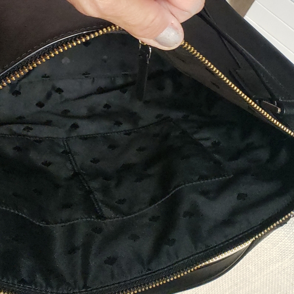 Kate Spade Black leather handbag/tote - Picture 3 of 15